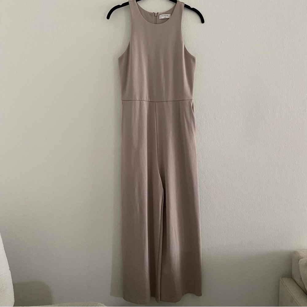 Aritzia Babaton Mikey Jumpsuit in Taupe size 4 (Small)
